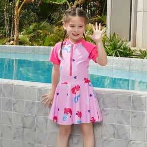 Tiny Tails Girls Swimsuit - 2 - 4 Years Kids Swimwear