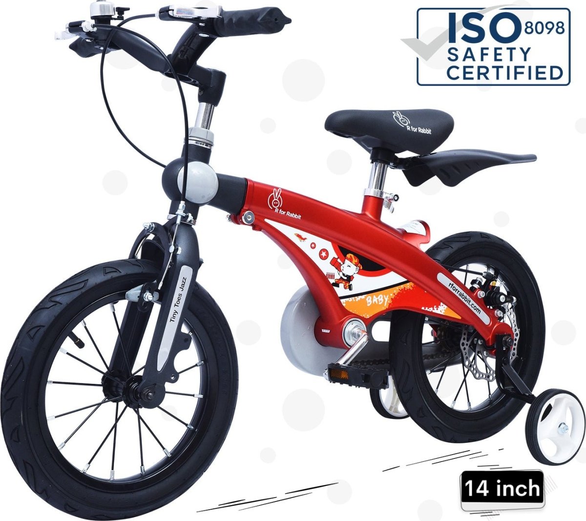 Tiny Toes Jazz Bicycle |14 Inch- Red - BLTTR14
