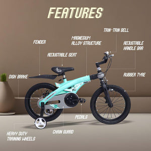 Tiny Toes Jazz Bicycle - Lake Blue I 14 Inch - Lake Blue - BLTTB14