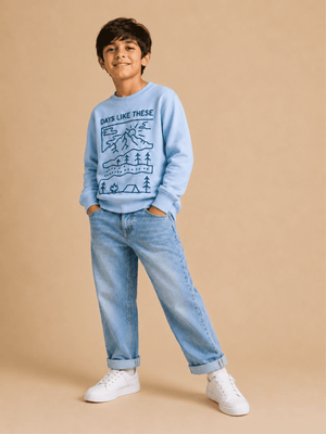 Tiny Trekker Kids Sweatshirt - 6-7 Years Kids Winter Sweatshirts