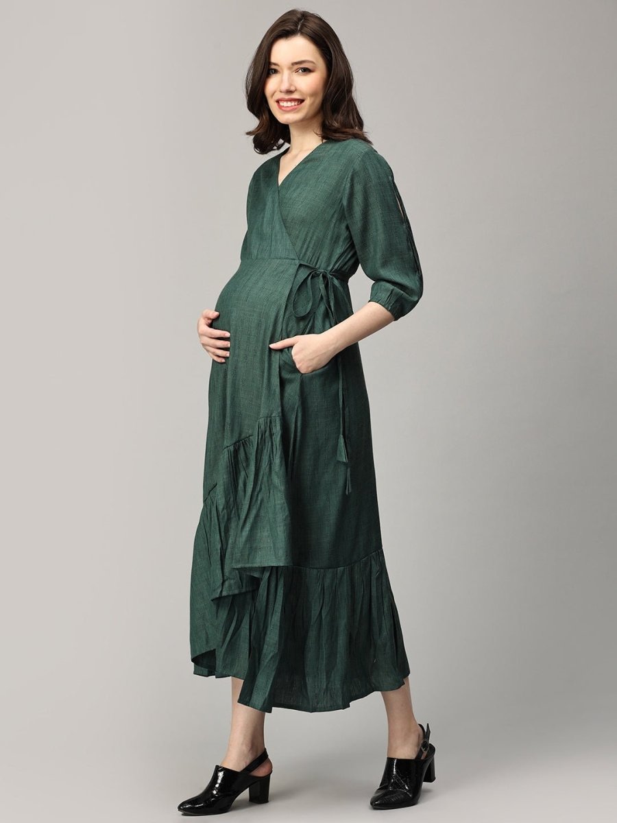 Top Secret Maternity Wrap Dress - DRS-SK-TPSCR-S