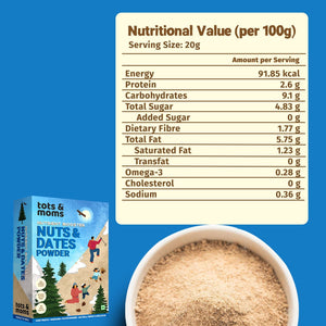 Tots and Moms Dry Fruits Mix - Nuts & Dates Powder - Baby Food