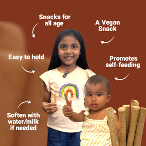 Tots and Moms Millet and Herbs Teething Sticks made with Jaggery for Babies, 12Months+, 150g - TS03 - Pack of 2