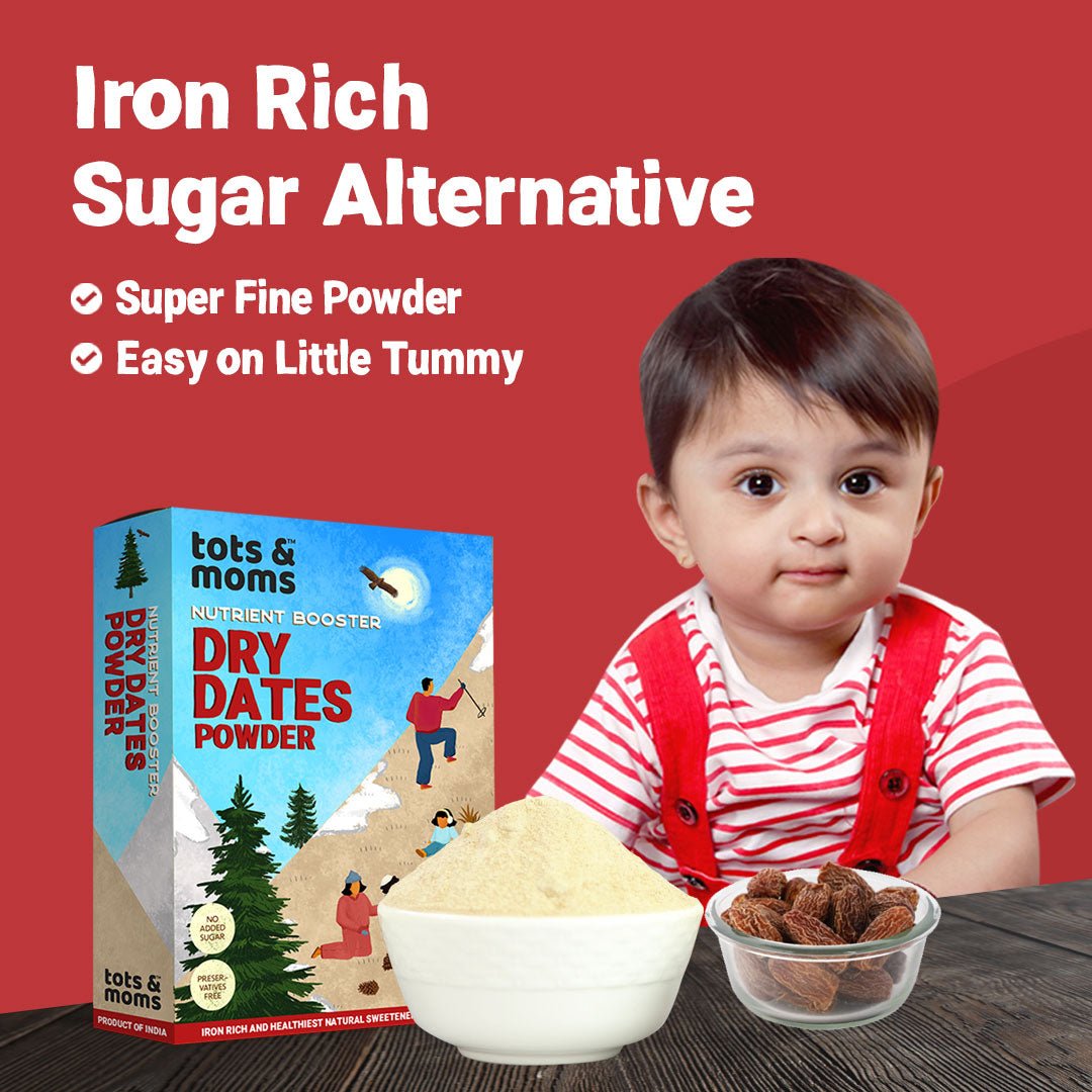 Tots & Moms 100% Iron Rich Dry Dates/Kharik/Karjura Powder for babies - OT04