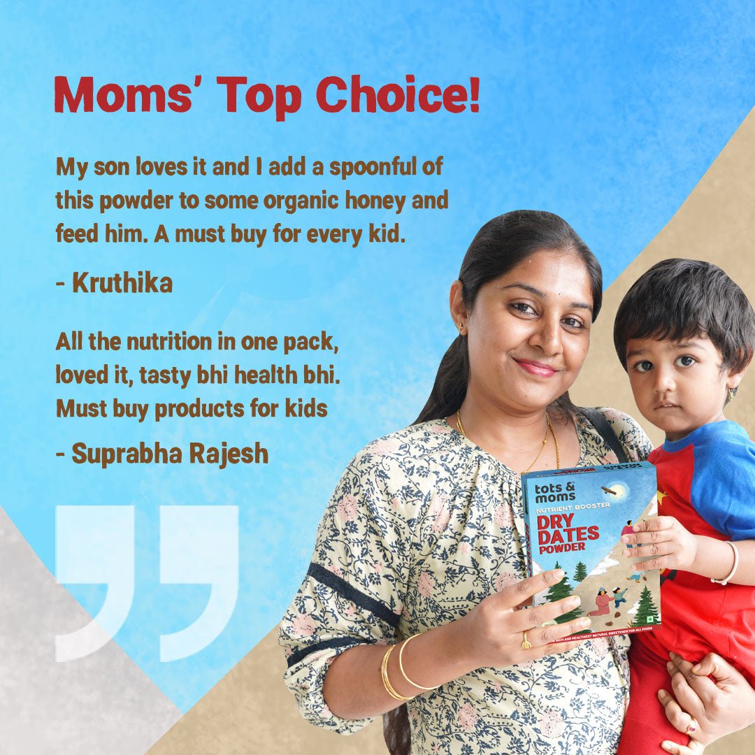 Tots & Moms 100% Iron Rich Dry Dates/Kharik/Karjura Powder for babies - OT04