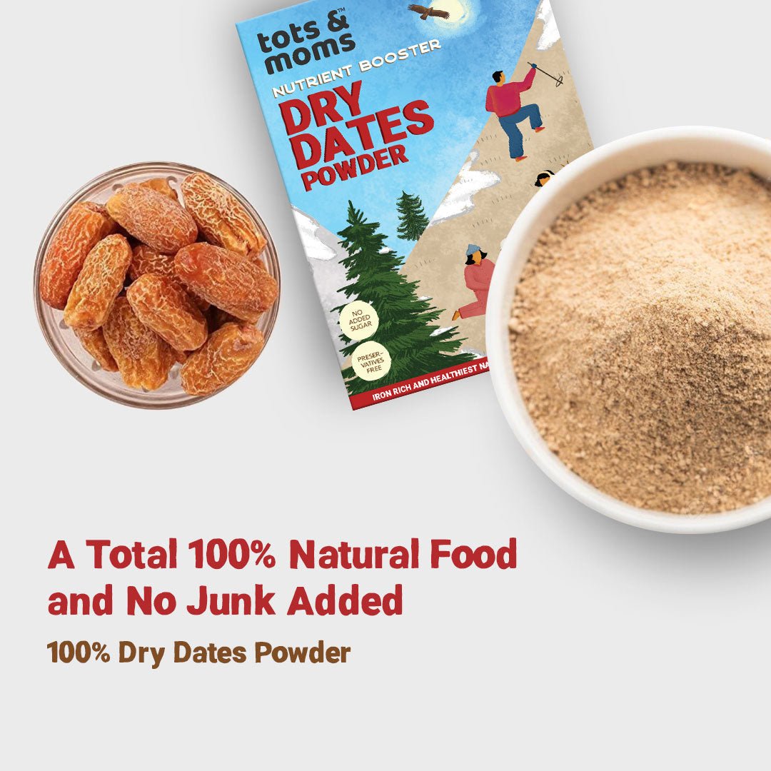 Tots & Moms 100% Iron Rich Dry Dates/Kharik/Karjura Powder for babies - OT04