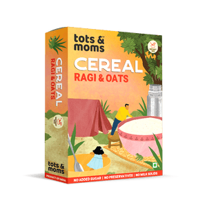 Tots & Moms Calcium & Fiber Rich - Ragi & Oats Instant Baby Cereal Mix - 8+ Months - IN01