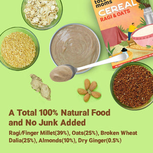 Tots & Moms Calcium & Fiber Rich - Ragi & Oats Instant Cereal Mix 200g - IN01
