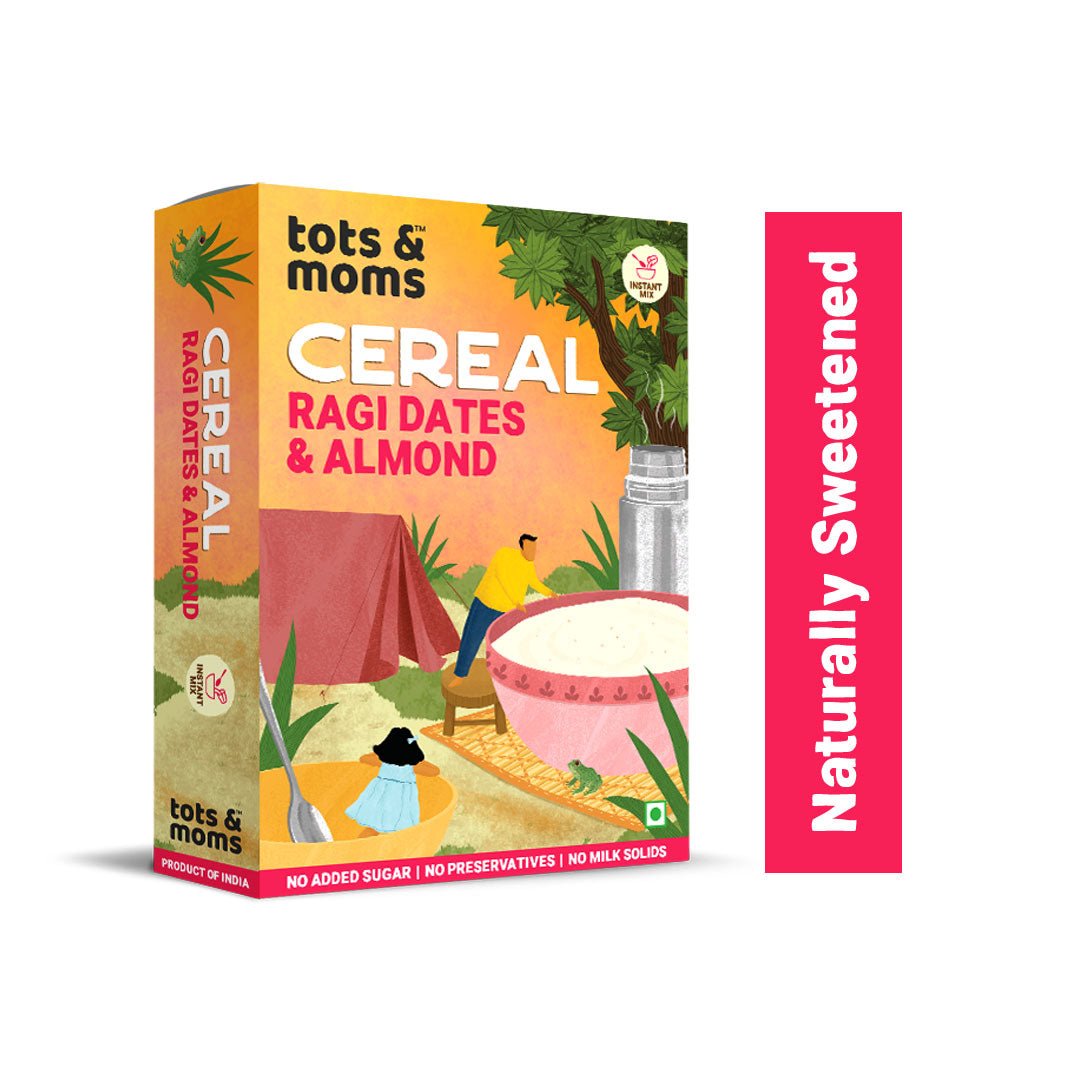 Tots & Moms Calcium Rich Instant Ragi Dates & Almonds Baby Cereal - IN12