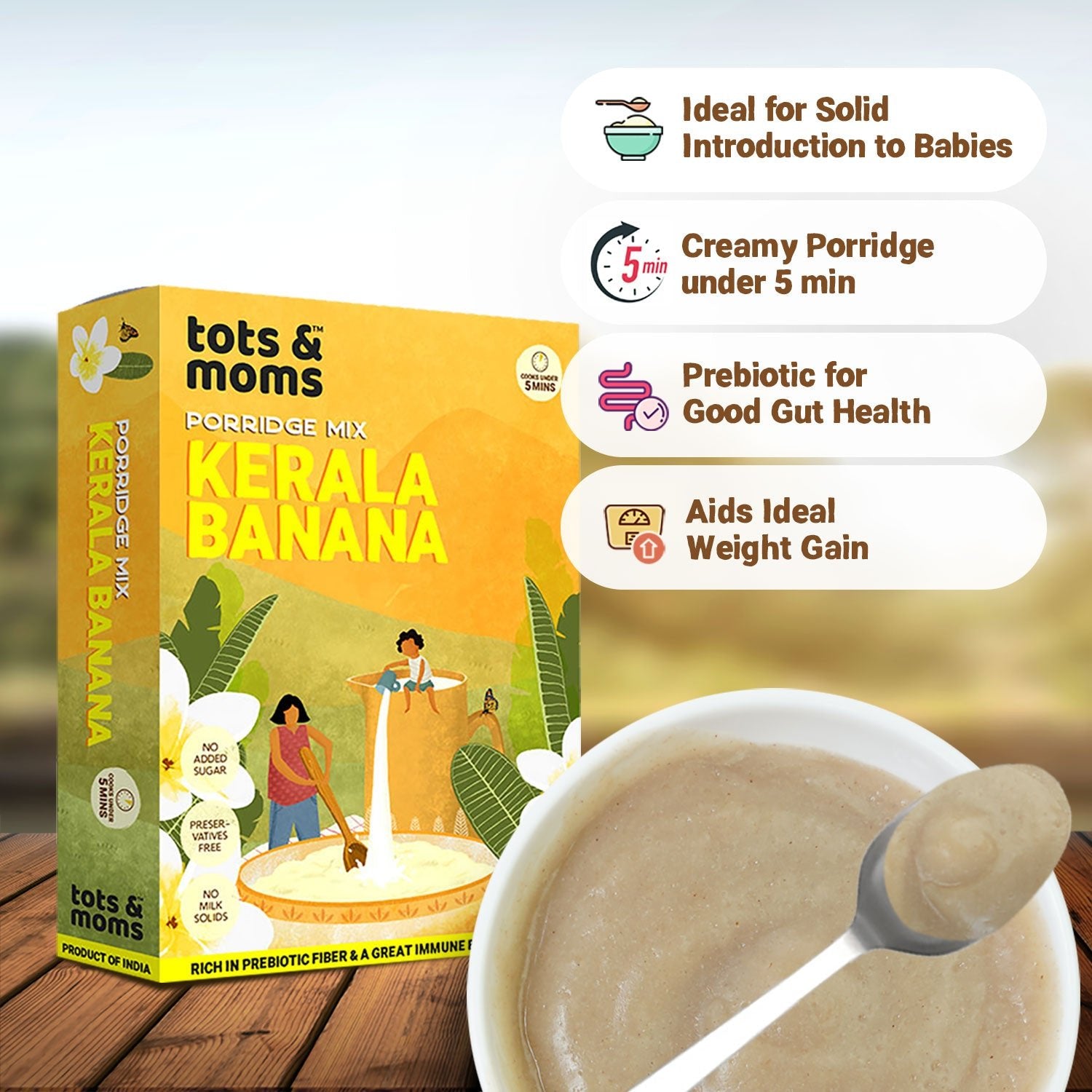 Tots & Moms Calcium Rich Raw Kerala Banana Powder for Kids 200g - HP03