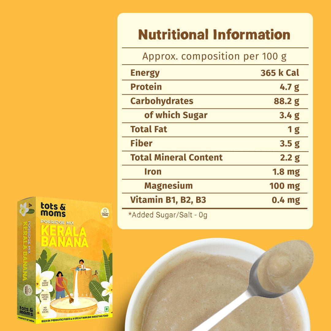 Tots & Moms Calcium Rich Raw Kerala Banana Powder for Kids 200g - HP03