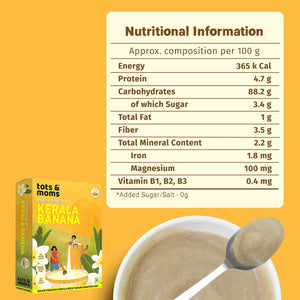 Tots & Moms Calcium Rich Raw Kerala Banana Powder for Kids 200g - HP03