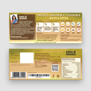 Tots & Moms Choco Bajra | Nuts & Seeds | Sweet & Savory | Pack of 3 - 150g each - HS678