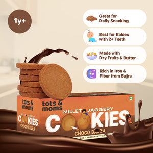 Tots & Moms Choco Bajra | Nuts & Seeds | Sweet & Savory | Pack of 3 - 150g each - HS678