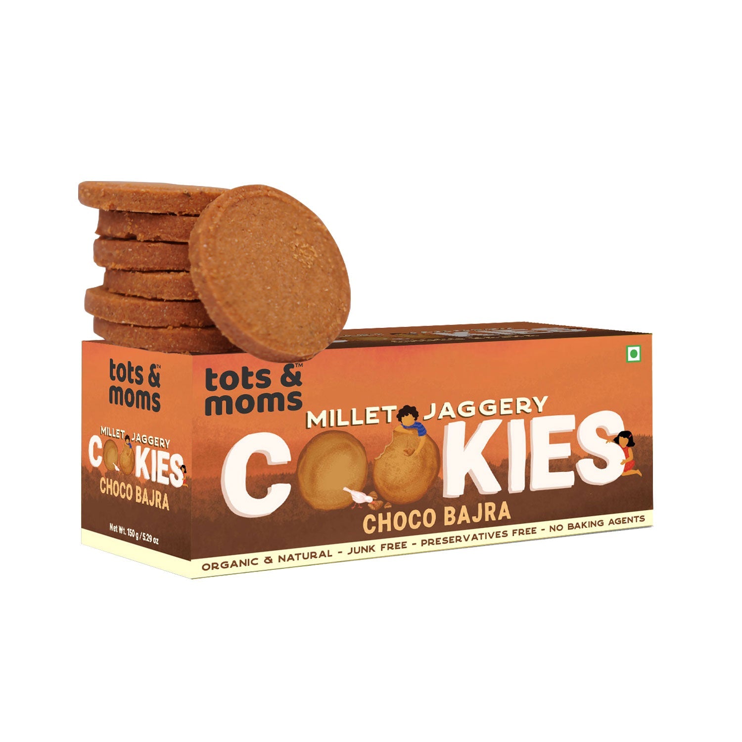 Tots & Moms Choco Bajra | Nuts & Seeds | Sweet & Savory | Pack of 3 - 150g each - HS678