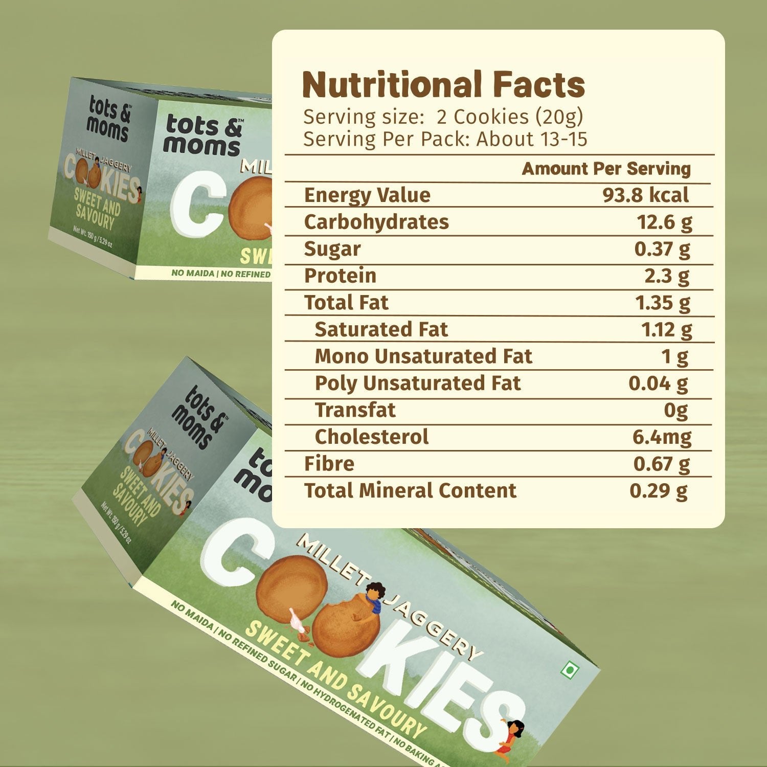 Tots & Moms Choco Bajra | Nuts & Seeds | Sweet & Savory | Pack of 3 - 150g each - HS678