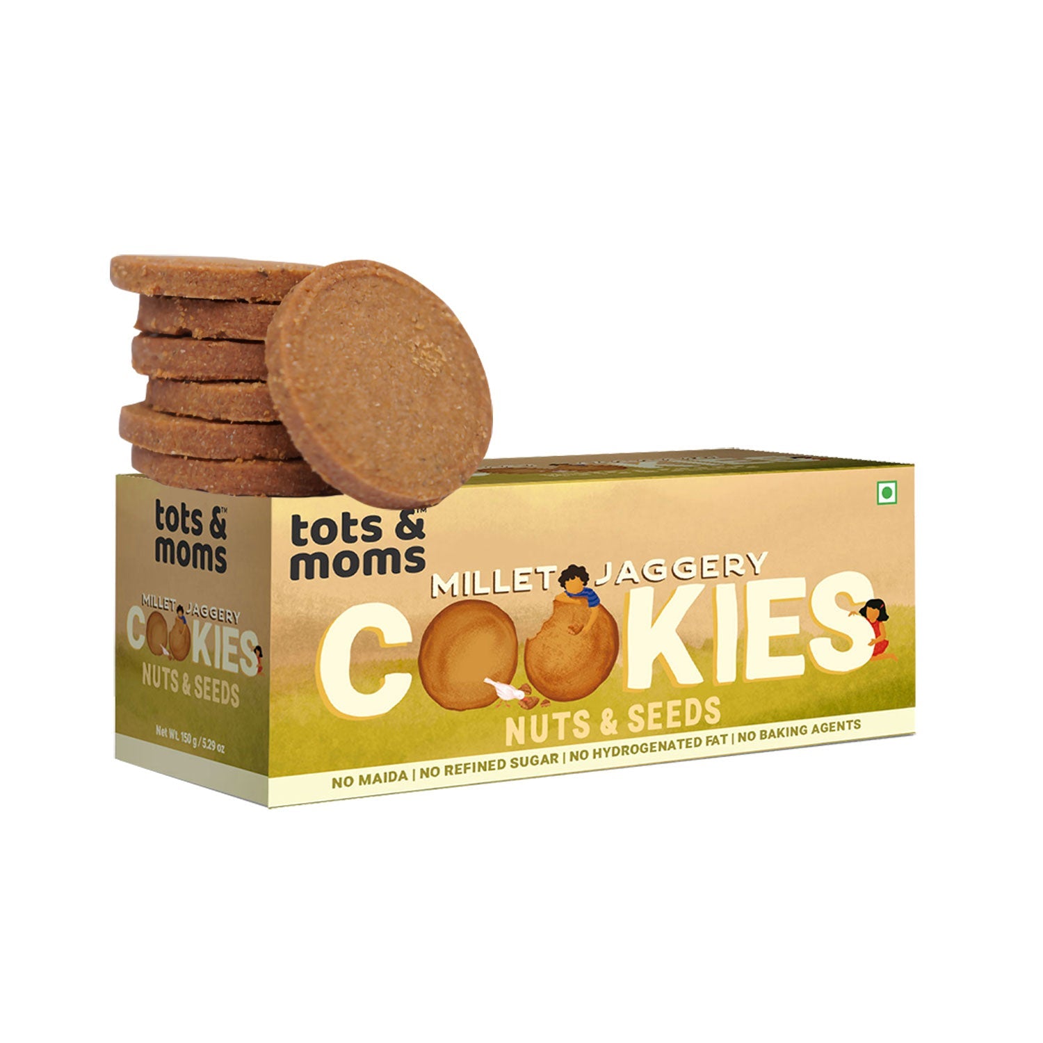 Tots & Moms Choco Bajra | Nuts & Seeds | Sweet & Savory | Pack of 3 - 150g each - HS678