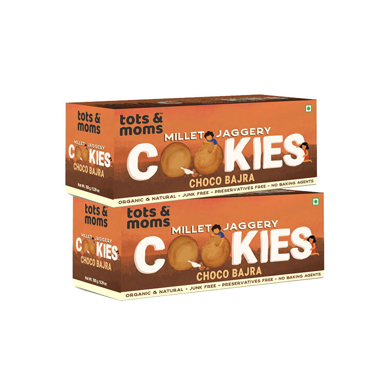 Tots & Moms Cookies - Choco Bajra - Pack of 2 - 150g each - HS08 - Pack of 2
