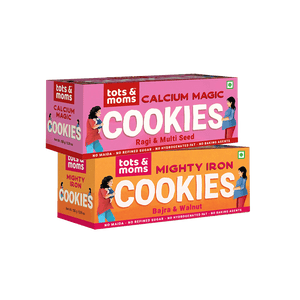 Tots & Moms Cookies | Mighty Iron | Calcium Magic | Pack of 2 - 150g each - WP35