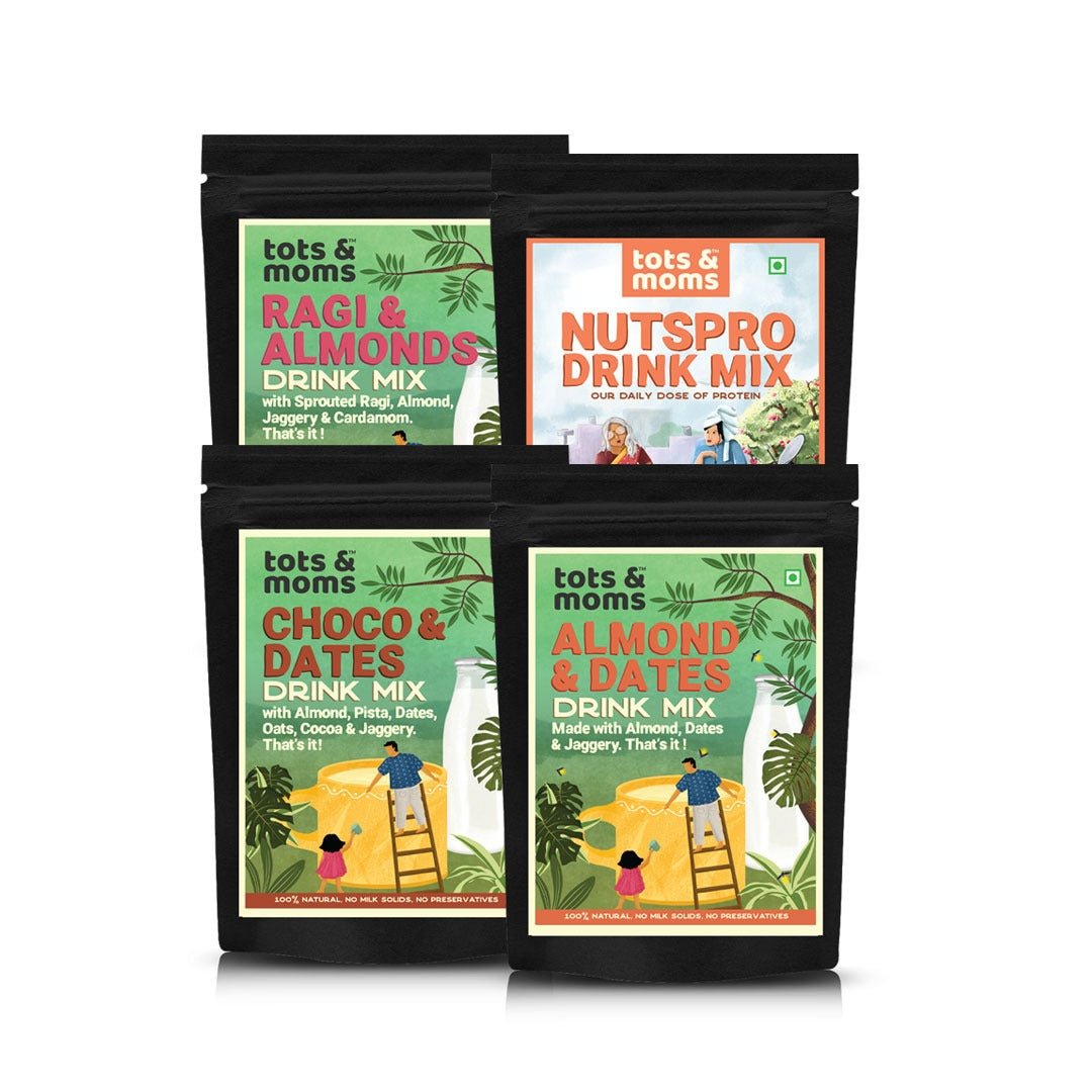 Tots & Moms Drink Mixes Combo - Pack of 4 - DM3678