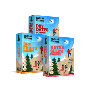 Tots & Moms Dry Fruit Mixes | Dry Fruits Powder | Nuts & Seeds Powder | Dry Dates Powder | Pack of 3 - DM111OT4
