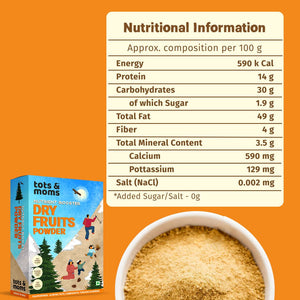 Tots & Moms Dry Fruits Powder - Pack of 2 - DM01 - Pack of 2