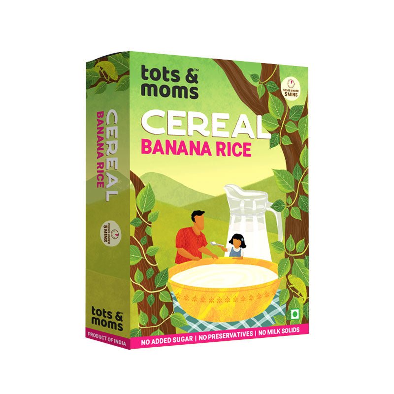Tots & Moms Easily digestible Banana Rice Baby Cereal - 200g - CE01