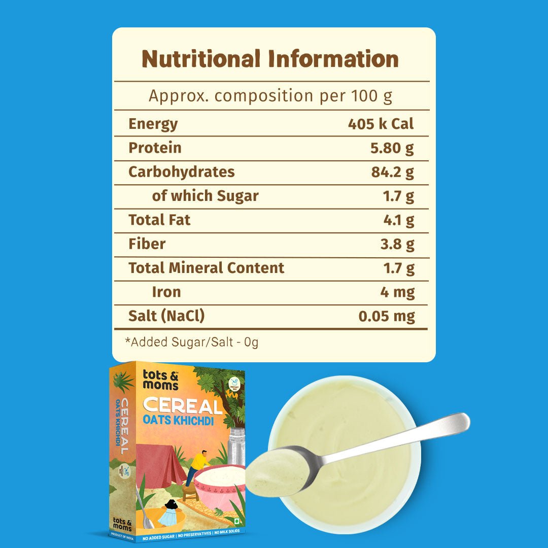 Tots & Moms Instant Oats Khichdi Baby Cereal - IN10