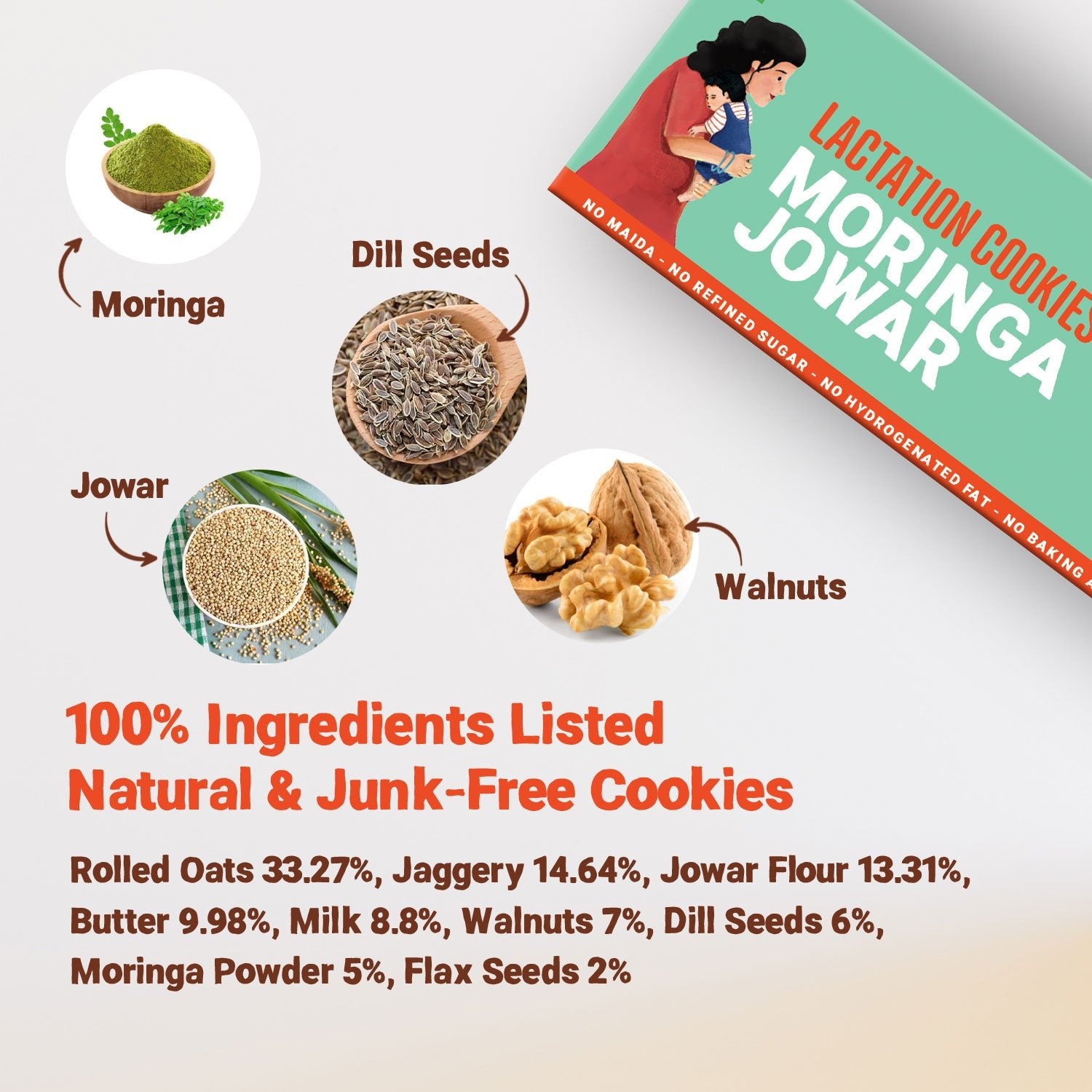 Tots & Moms Lactation Cookies – Moringa & Jowar - WP07 - Pack of 3