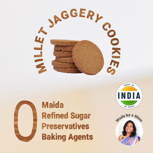 Tots & Moms Millet & Jaggery Cookies - Nuts & Seeds | 150g - HS06