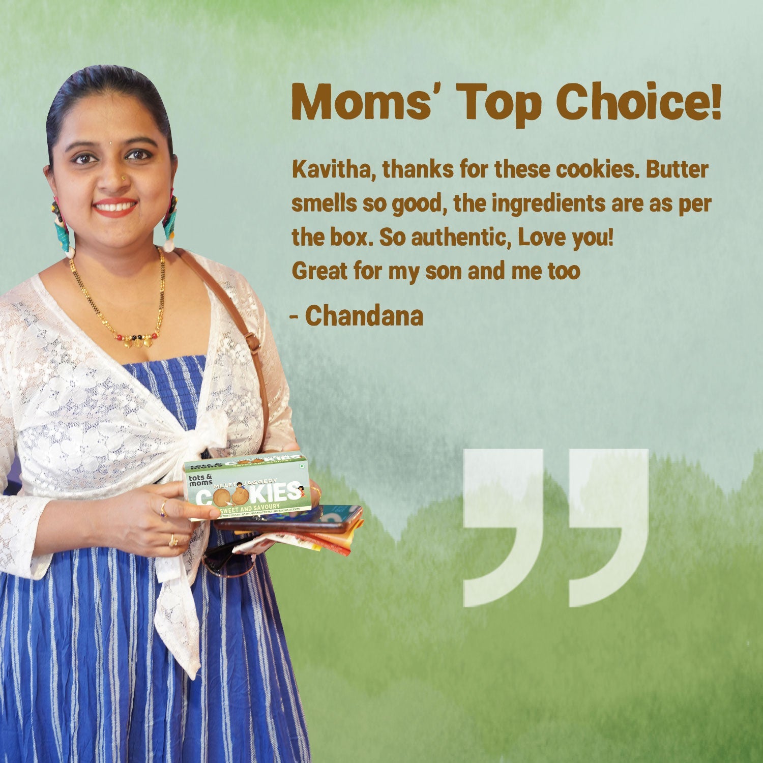 Tots & Moms Millet & Jaggery Cookies - Sweet & Savory | 150g - HS07