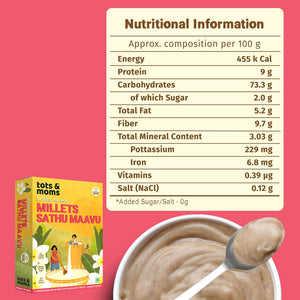 Tots & Moms Multigrain Millet Cereal - Millet Sathu Maavu - HP06