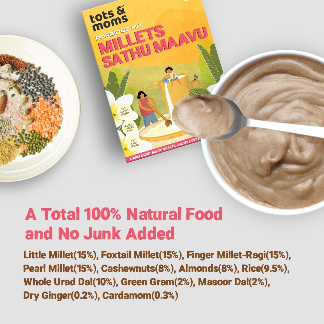 Tots & Moms Multigrain Millet Cereal - Millet Sathu Maavu - HP06