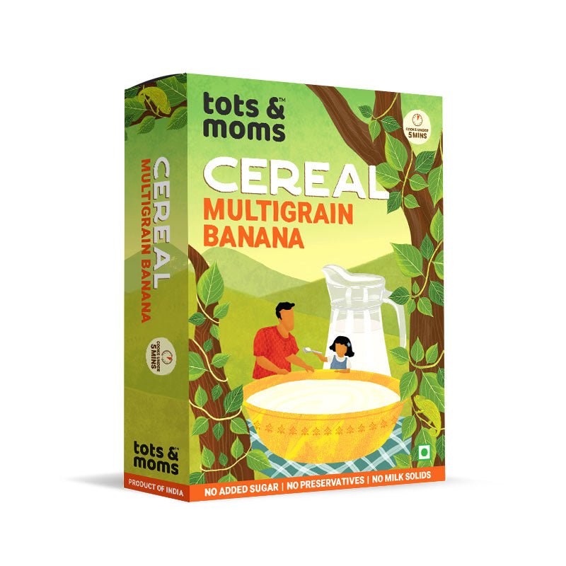 Tots & Moms Multigrain Raw Kerala Banana Cereal 200g for babies - CE07