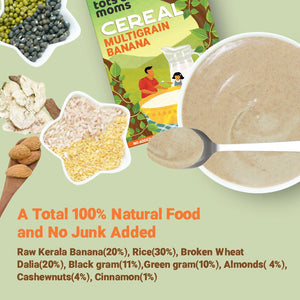 Tots & Moms Multigrain Raw Kerala Banana Cereal 200g for babies - CE07