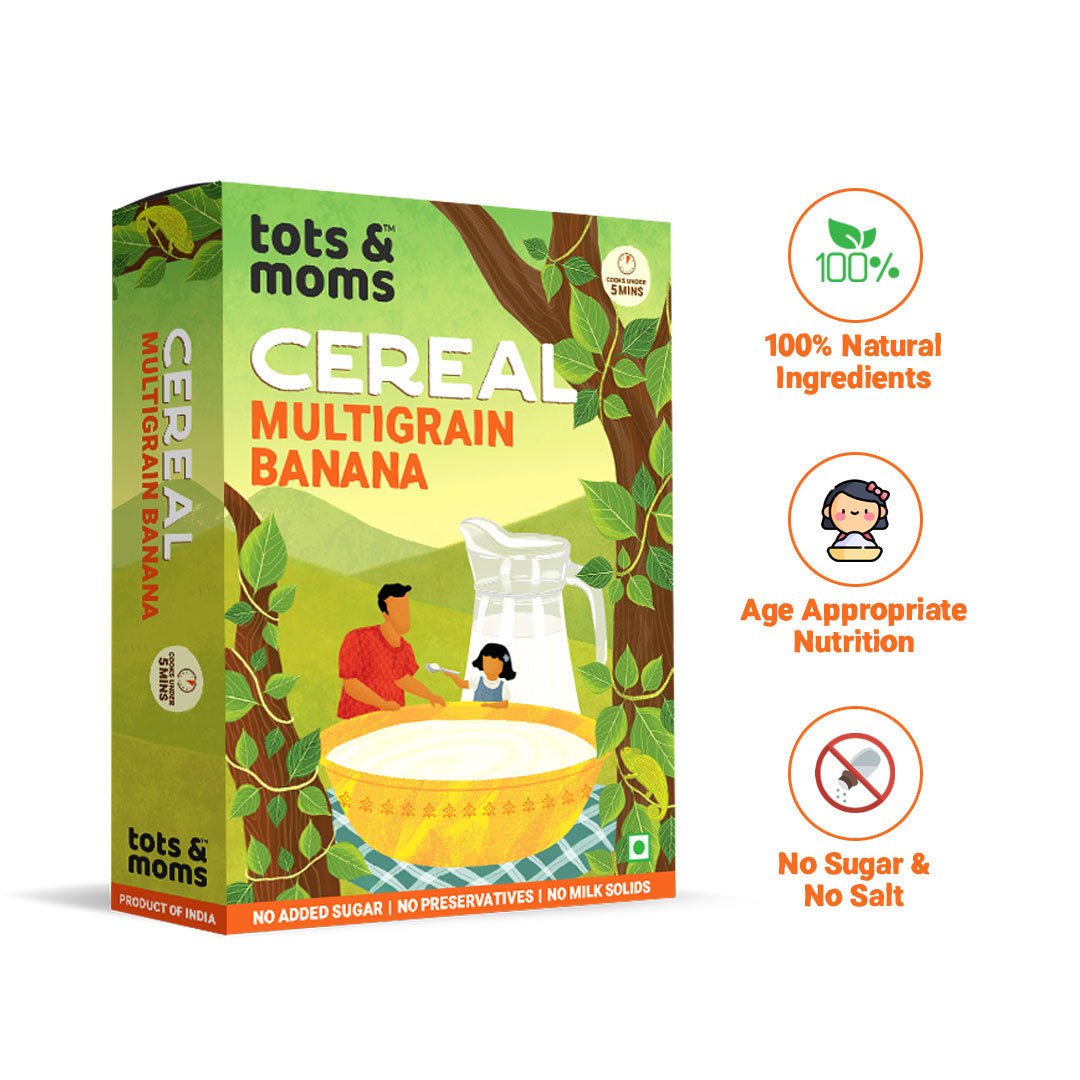 Tots & Moms Multigrain Raw Kerala Banana Cereal 200g for babies - CE07