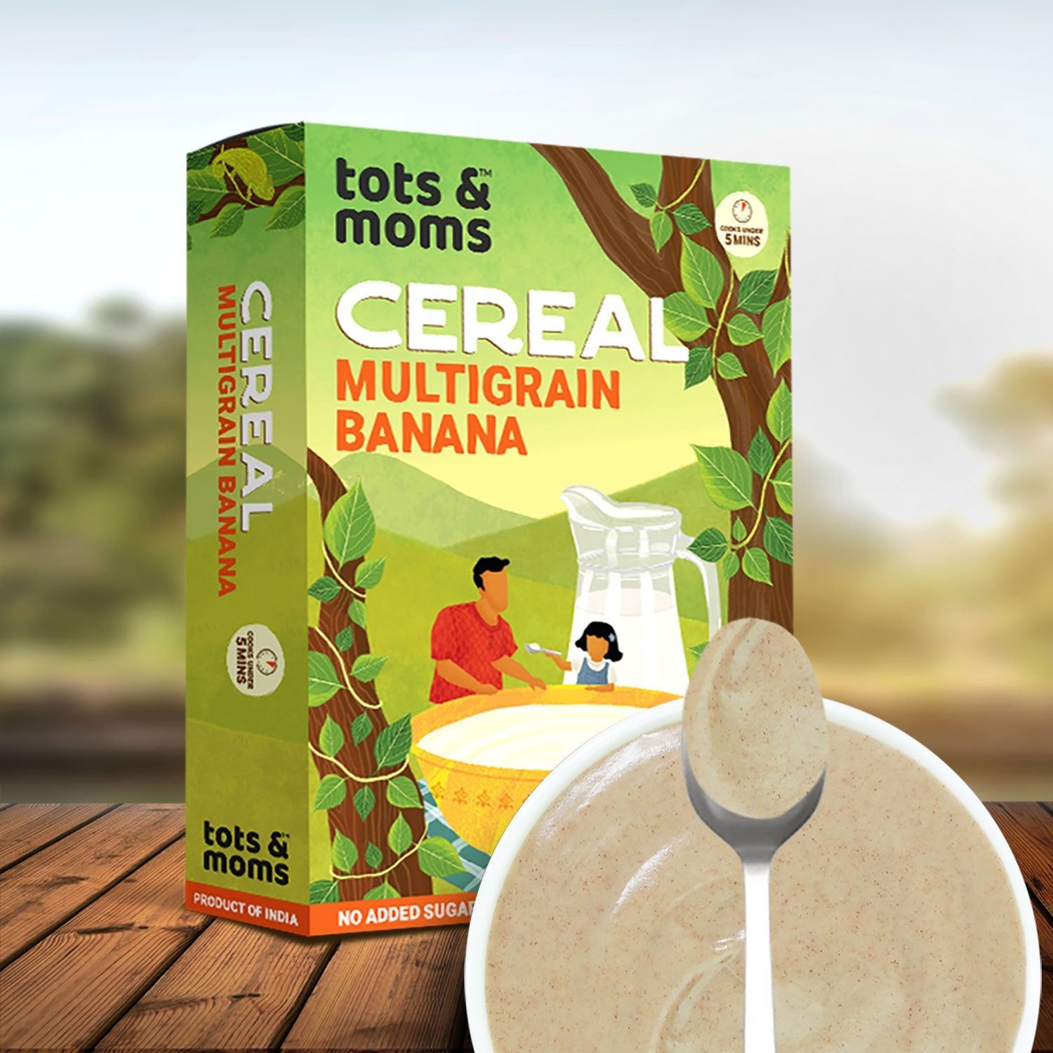 Tots & Moms Multigrain Raw Kerala Banana Cereal 200g for babies - CE07