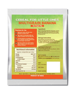 Tots & Moms Multigrain Trial Pack with Dates Powder | 4 Packs | 50g each - TP4