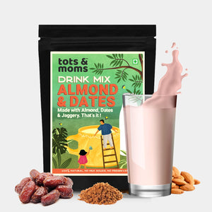 Tots & Moms No Sugar Drink Mix Sprouted Ragi & Almond Mix with Jaggery 200g - Baby Food