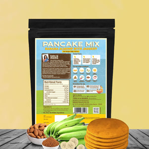 Tots & Moms No Sugar No Maida Pancake Mix - Banana Almond Pancake Mix 250g - HS02