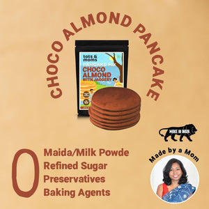 Tots & Moms NO Sugar NO Maida Pancake Mix - Choco Almond 250g - HS01