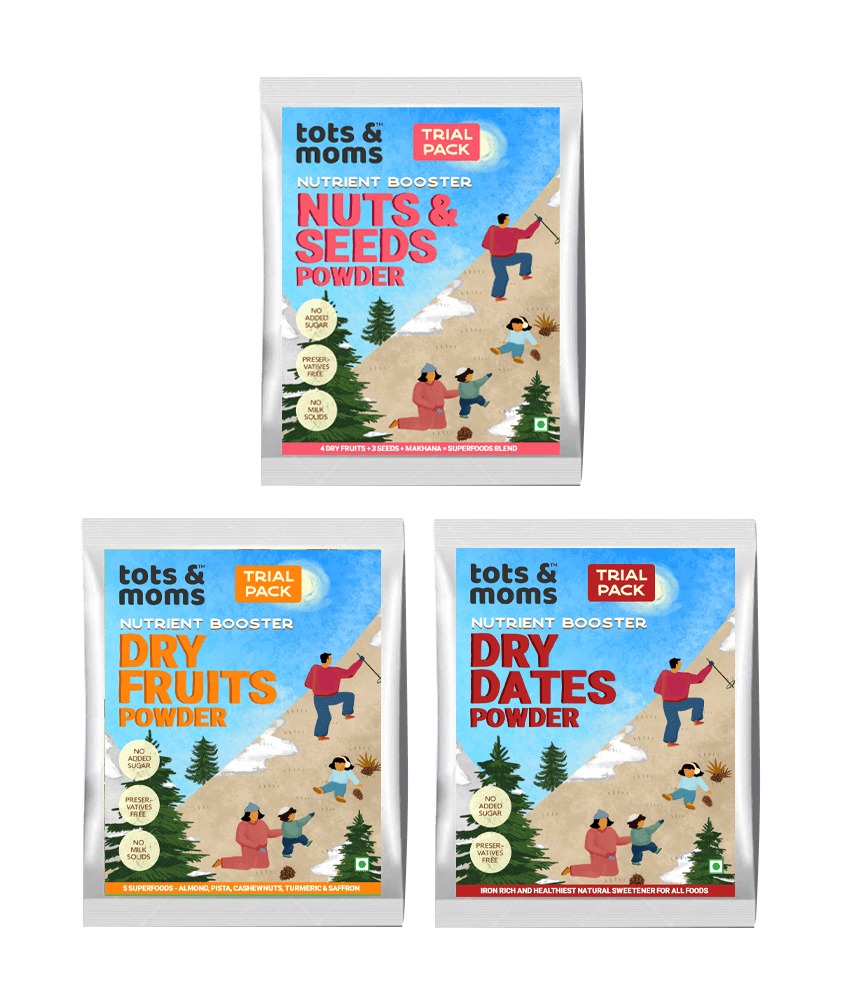 Tots & Moms Nutrient Boosters Trial Pack | 3 Packs | 50g each - TP5