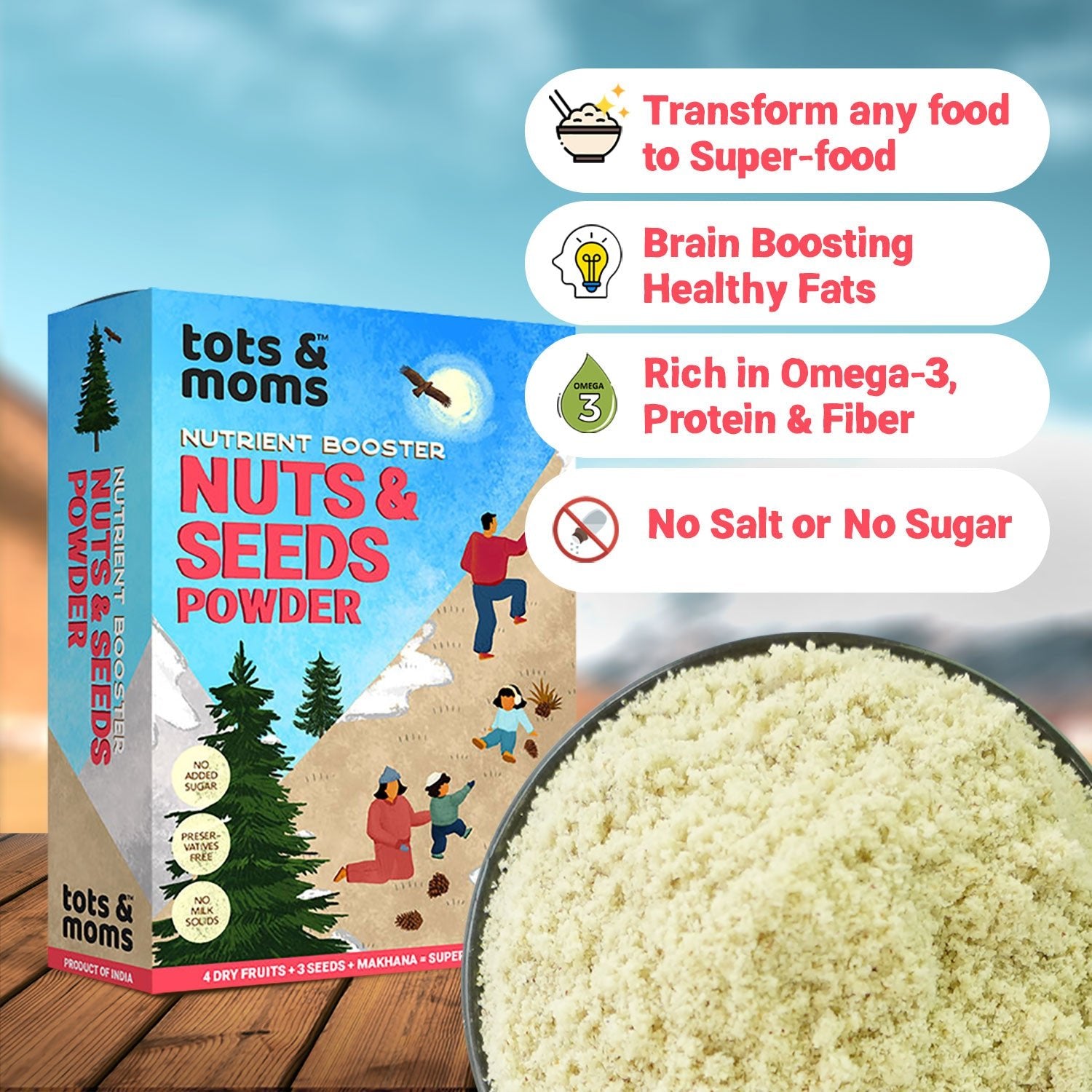Tots & Moms Nuts & Seeds Powder - Pack of 2 - DM11 - Pack of 2