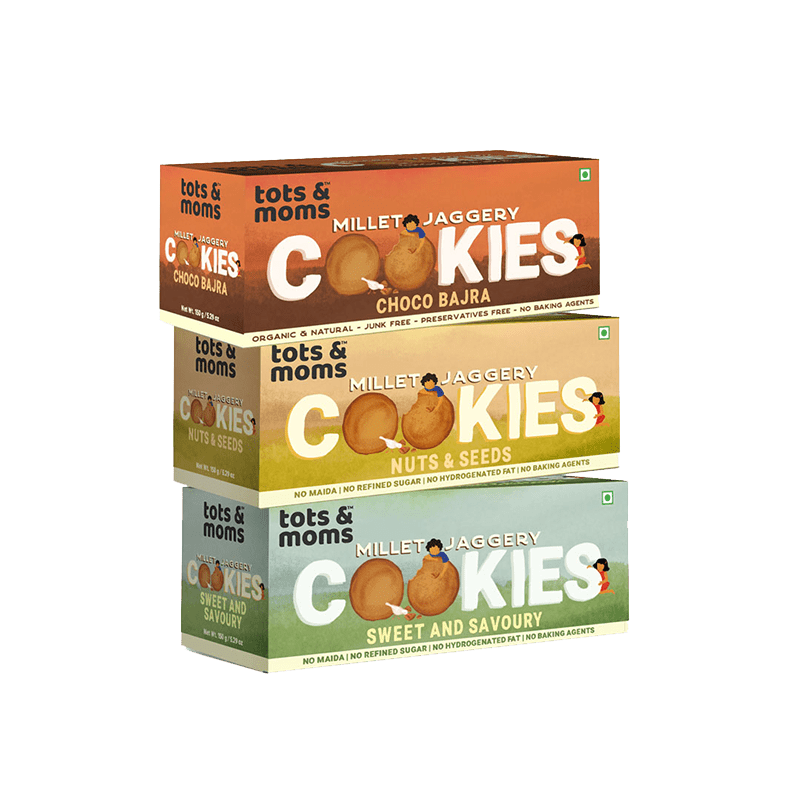 Tots & Moms | Nuts & Seeds | Sweet & Savory | Choco Bajra | Pack of 3 - 150g each - HS678
