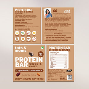 Tots & Moms Protein Bar - Choco & Dates Bar - 150g - HS10