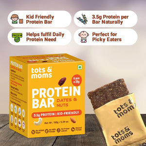 Tots & Moms Protein Bar - Dates & Nuts Bar | Dates & Berries Bar | 150g each - HS911