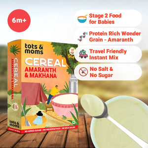 Tots & Moms Protein & Calcium Rich - Amaranth & Makhana Instant Cereal 200g - IN07