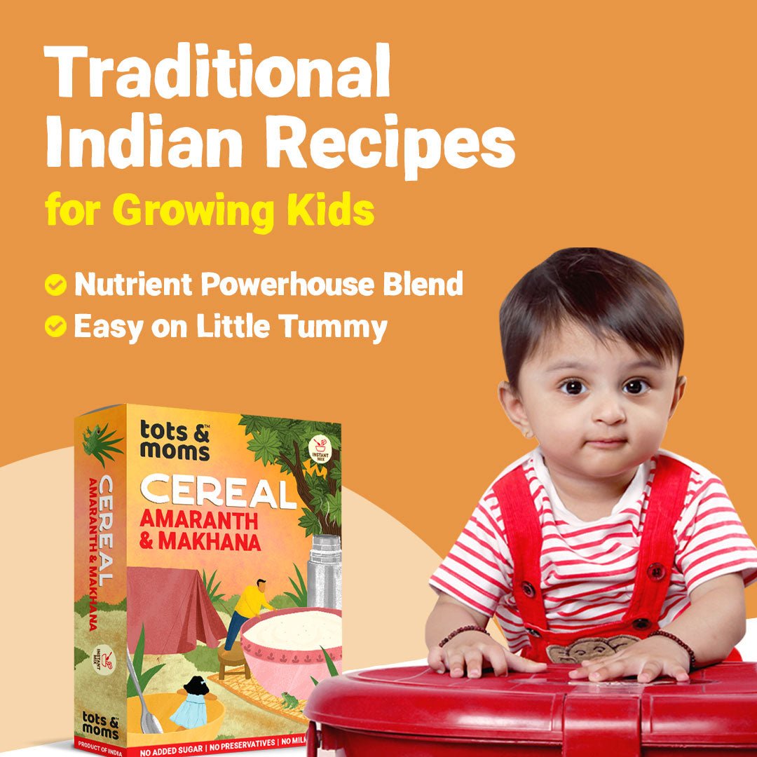 Tots & Moms Protein & Calcium Rich - Amaranth & Makhana Instant Cereal 200g - IN07