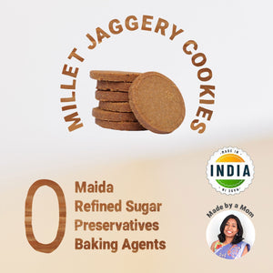 Tots & Moms Ragi & Almond Cookies | Pack of 2 - 150g each - Food & Snack