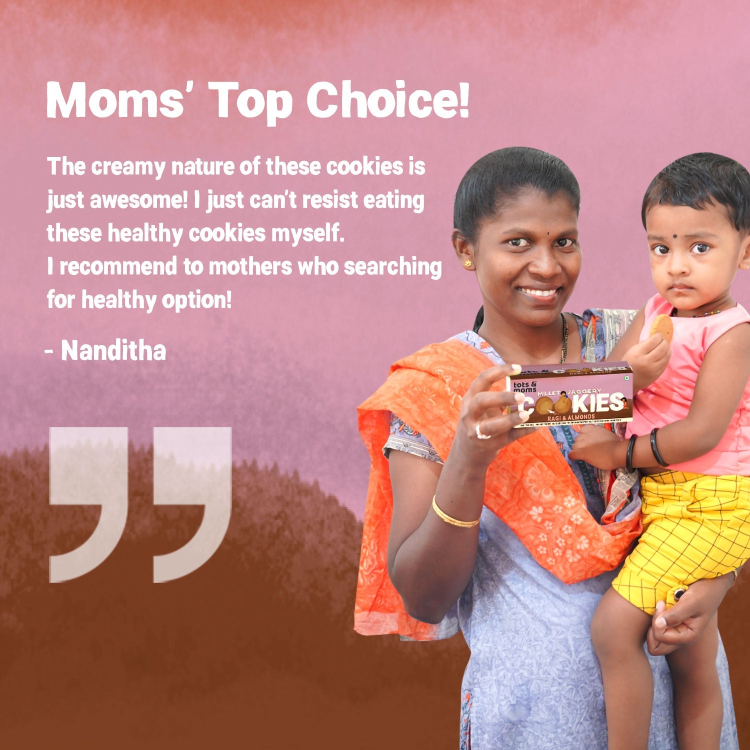 Tots & Moms Ragi & Almond Cookies | Pack of 2 - 150g each - Food & Snack